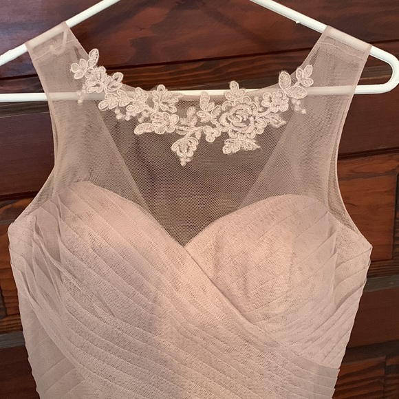 Jenny Yoo collection bridesmaid dress. Mink grey, tulle. - Picture 2 of 8